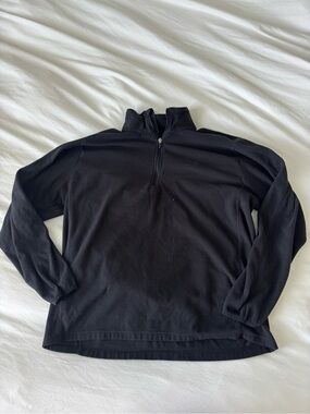 Champion Black Quarter Zip Fleece Pullover XL